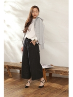 【AZUL by moussy】ダンボールニット長袖パーカ/T.GRY