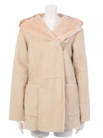 【Auntie Rosa】フェイクムートグル付コート/BRN