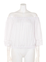 【anap mimpi】オフショルカットレーストップス/WH