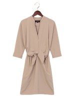 ★JOCAP P/R/PU　前リボン ワンピース/Beige