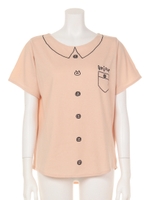 シャツトロンプルイユTシャツ/ピンクベージュ