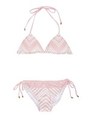 ジオメモチーフトライアングルビキニ/ベージュ