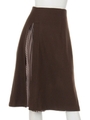 スリットプリーツスカート/Brown