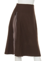 スリットプリーツスカート/Brown