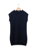 畦編みロングノースリーブニット/グレー(012)