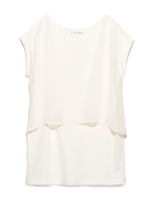 [Salon de Balcony]シフォン重ねノースリトップス/KKI