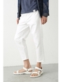 【AZUL by moussy】カラードビーリメイクアンクルパンツ/WHT