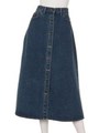 【Auntie Rosa】デニムミモレ丈スカート/BLU