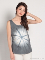 サークルタイダイリラックスタンクトップ/ネイビー