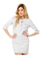 ボーダー七分ジャケット/BLACK