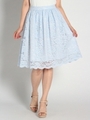 レースミディスカート/ライトブルー