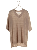 ・Vネックシアーニットプルオーバー2/オフホワイト