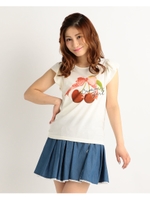 【LIZ LISA】チェリーTシャツ/ブルー
