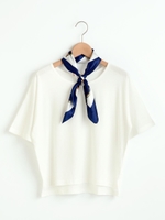 【relaxing line】スカーフ付きTシャツ/オフ