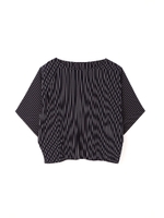 ストライププリントブラウス/ホワイト(030)