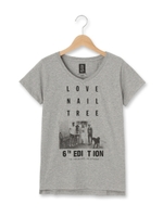 LOVE NAIL TREE VネックTシャツ/ホワイト(001)