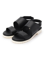 mio notis ダブルベルトフラットサンダル/シルバー(506)