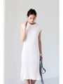 【AZUL by moussy】ワイドリブフレンチスリーブワンピ/O/WHT