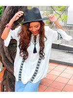 【anap mimpi】刺繍ブラウス/BK