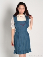 フロント刺繍タイトJSK/ネイビー