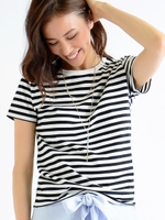 ベーシックボーダーTシャツ/ブラック柄