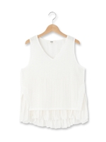 裾レイヤードノースリプルオーバー/ブラック(019)