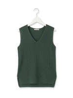 接触冷感コットンブレンドノースリーブニット/グレー(912)