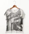 前総柄ドルマンTシャツ