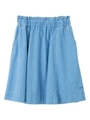 DENIM GATHERED SKIRT/ライトインディゴ