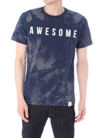 【AZUL by moussy】タイダイ柄ｐｔクルーネック半袖T/WHT