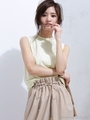 【CLASSY 8月号掲載】COOL&UV PROTECTION/ノースリニットプルオーバー[UVカット＆接触冷感]/イエロー