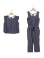 デニムオールインワンセット/ネイビー(393)