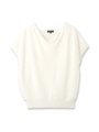 横畝ドレープニット/ホワイト(001)