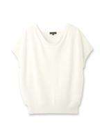 横畝ドレープニット/ホワイト(001)