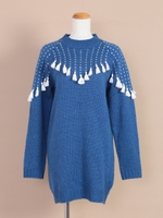 編み込みタッセルニットワンピース/ライトピンク