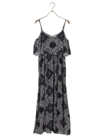 ・バンダナ柄プリントマキシ/ホワイト