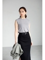 【AZUL by moussy】ポリエステルコットンフレンチスリーブプルオーバー/柄GRY