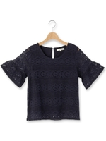 スクエアフラワーレースプルオーバー/オフホワイト(003)