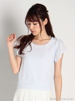 フェアリーフリルカバーリングカットソー/シロ