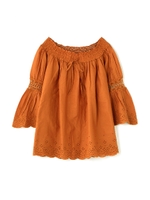 ペザントブラウス/オレンジ(150)