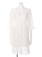 レースロングガウン/ブラック