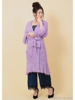 手編みフェザーカーディガン/ベージュ