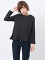 SWEAT PEPLUM TOP/ASH