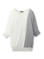 [L]バイアス配色ドルマンニット/ホワイト(501)