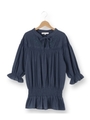 インド綿クレープチュニックブラウス/ネイビー(093)