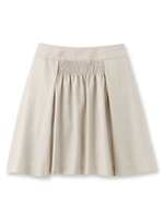 ギャザー使いタックフレアスカート/ブルー系(092)