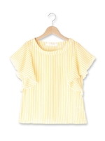 ジョーゼット袖フリルブラウス/マスタード(333)