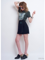 スエードフリンジスカート/CAMEL