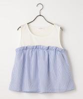 ストライプ切り替えトップス