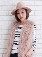 ボーダーボートニット/ベージュ